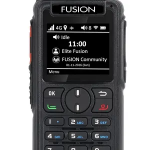 FUSION Direct Connect - Elite Phone Walkie-Talkie Portable Radio with USB Charger Cable, Worldwide Coverage, Private Channel, Fusion Community, Wi-Fi, USA All Carriers, Durable Global Radio