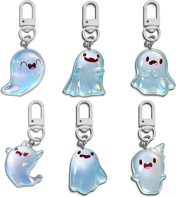 Ghost Keychain Gifts For Women Basket Stuffers For Teen Spooky Gifts Halloween Halloween Boo Basket Ideas Key Chain For Teen Girl Cool Stuff Night Glow Ghost Keychain