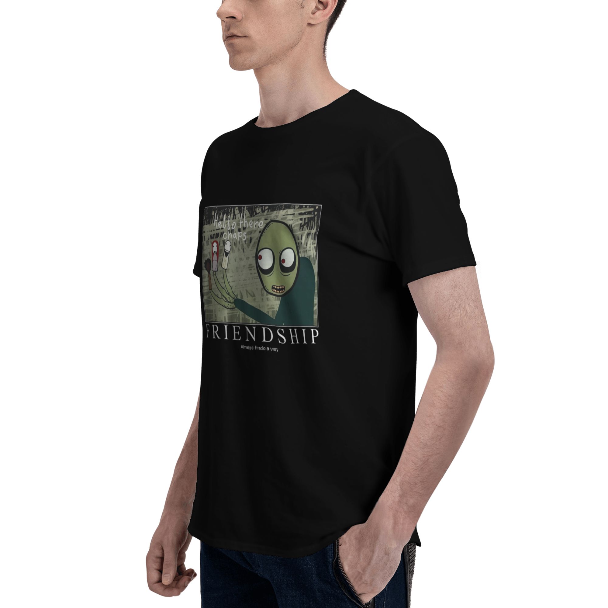 Salad Fingers "Friendship Always Finds a Way" Graphic T-Shirt