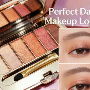 Bear 6-Color Round Glitter Eyeshadow Palette, Multicolor Eye Shadow, Perfect for Daily Use and Party Makeup, Versatile and Stylish