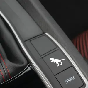 3PCS/SET Creative T-Rex Car Sticker for Car Interior Button Decoration, Easily Upgrade Interior's Playful Style, Unique Design Makes Interior Say Goodbye to Monotony, Show Dinosaur Enthusiast Proposition, Car Decorations, Car Accessory