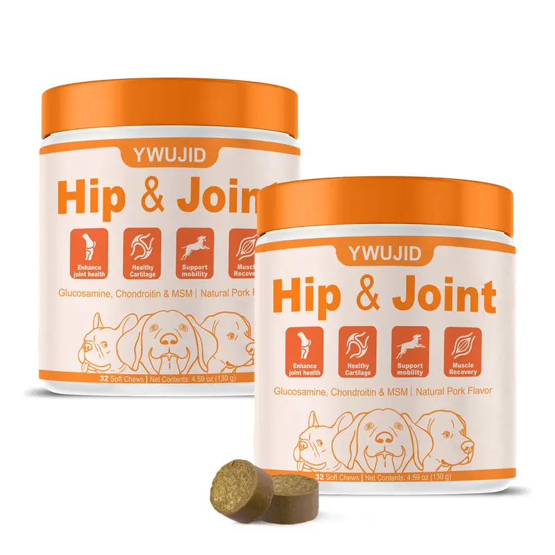 YWUJID 8-in-1 Multivitamin Soft Chews for Dogs – Probiotics, Gut