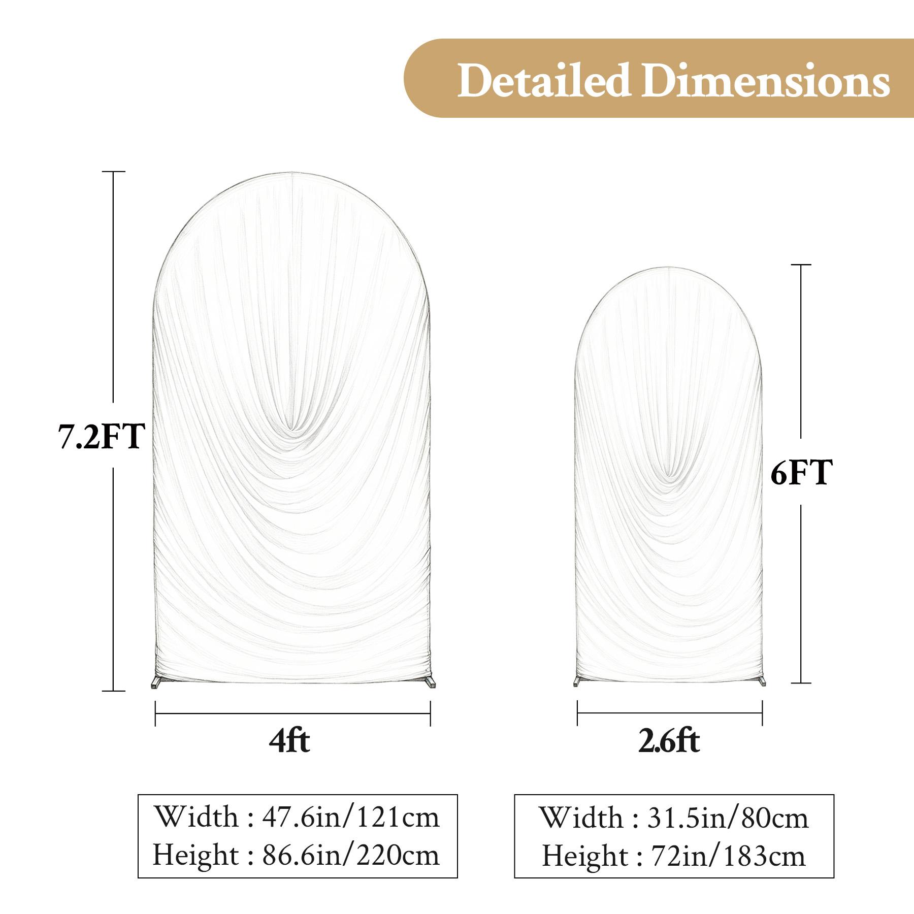 Draped Arch Backdrop Cover, Stretchy Fabric Cover for Wedding Arch, Balloon Arch & Photo Backdrop Decoration, Elegant Draping Curtain for Birthday, Graduation, Baby Shower & Party Decor (Arch Stand Not Included)