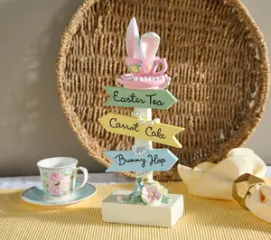 12" Easter Sign with Pearl Detail by Valerie