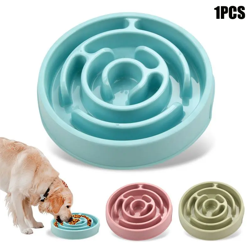Plastic Dog Slow Feeding Bowl, Food Slow Feeder Bowl, Anti-Choke Design Ensures Safe Eating, Puzzle Snack Bowl Protects Neck, Pet Supplies for Dogs