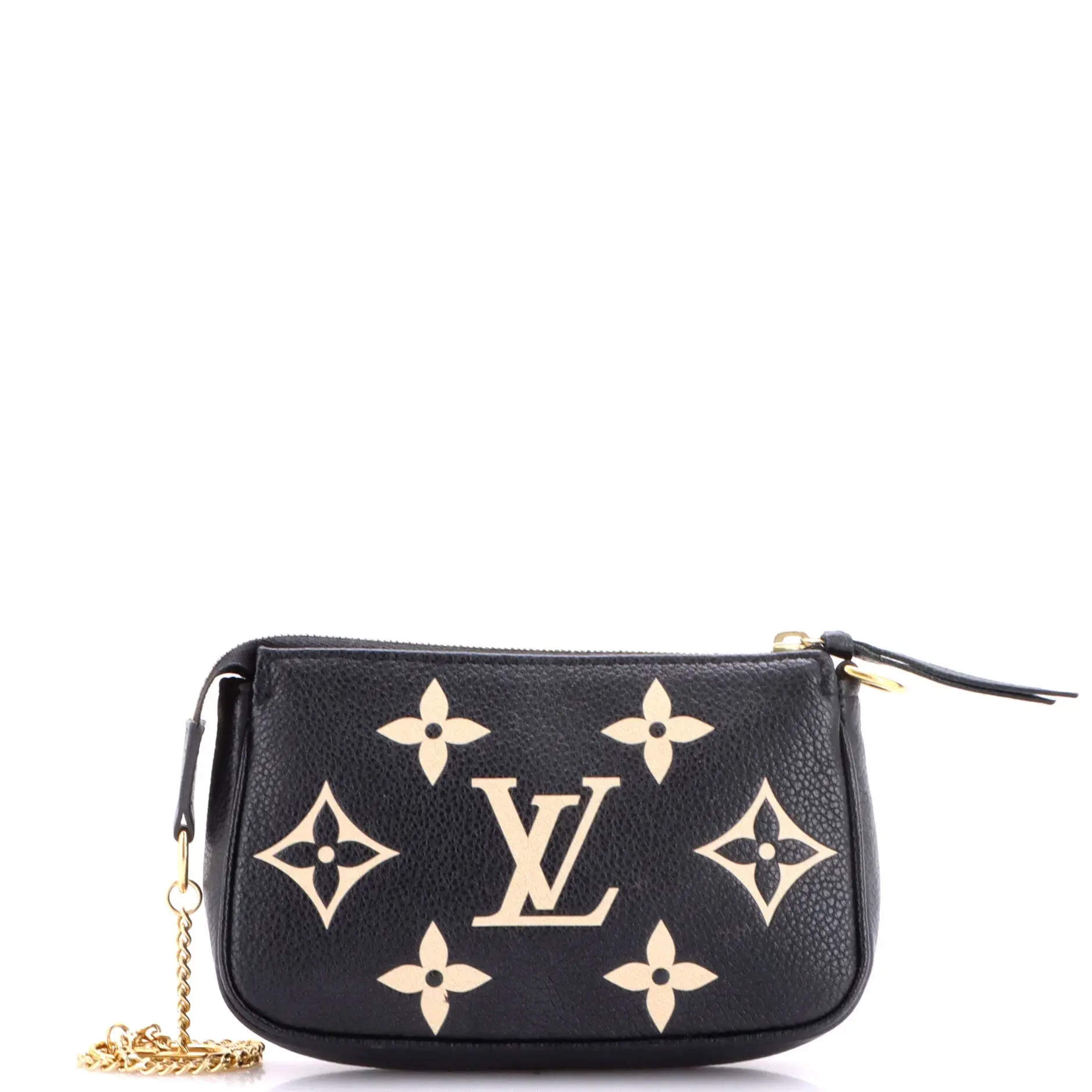 Pre-owned Louis Vuitton Leather Clutches & Wristlets Pochette Accessoires Bicolor Monogram Empreinte Giant Mini by Rebag