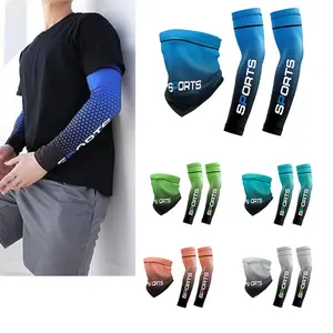 UV Sun Protection Arm Sleeves, Sports Driving Cooling Arm Compression Sleeves and Face Covering Neck Gaiter Scarf set for Men Women