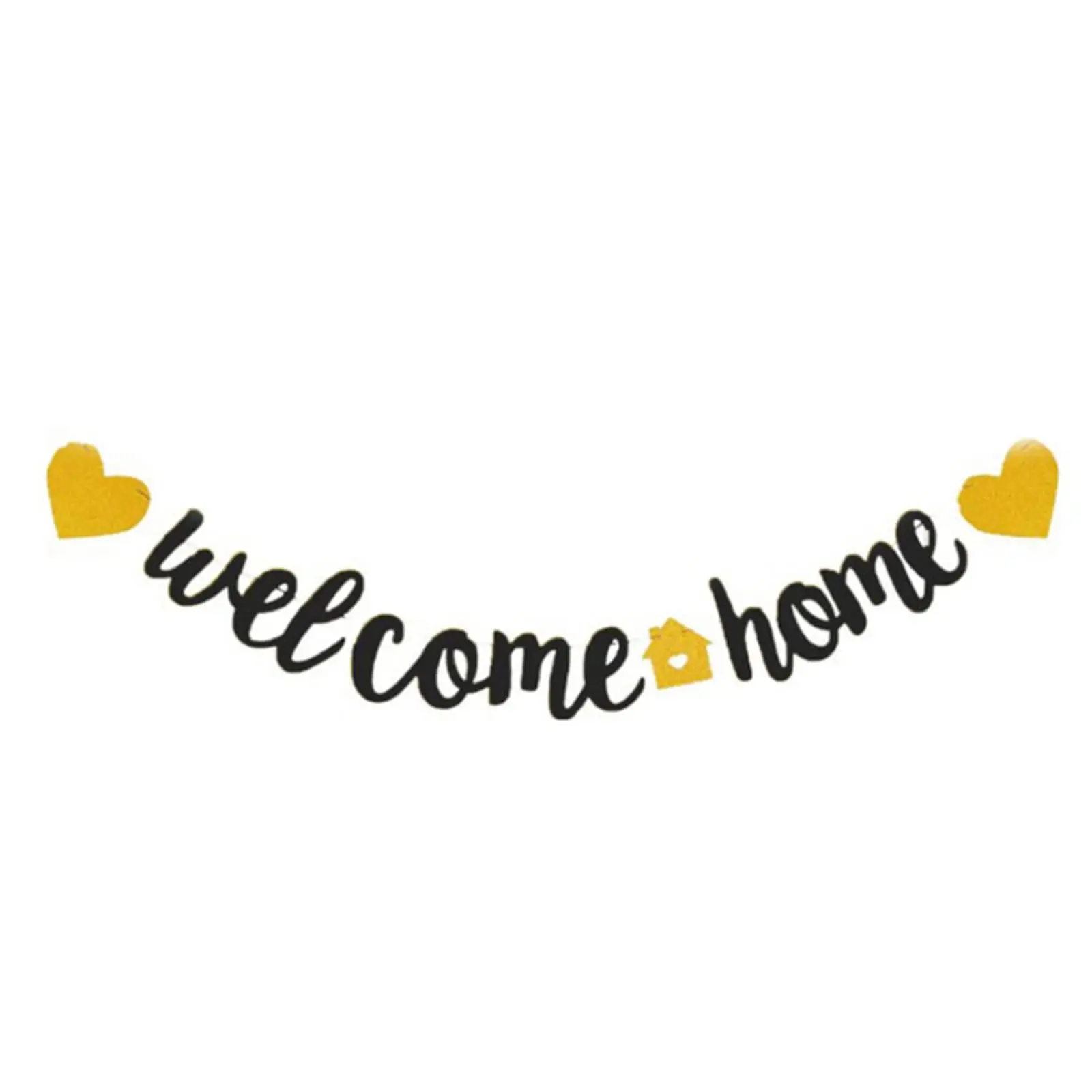 Welcome Home Banner With Two Heart And A Vivid Sign Flash Party Decorations  Fully Assembled Ready To Hang Funny Decors For Family Housewarming