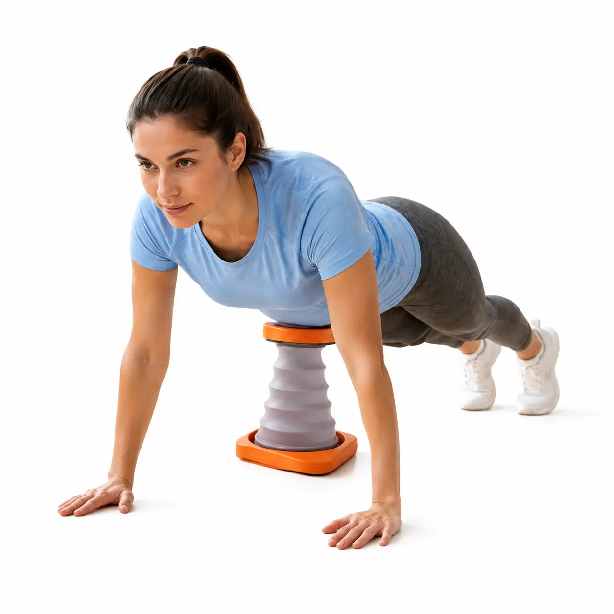 Push Up Trainer for Beginners – Push Up Assist Device with Waist & Core Support, Reduces Body Weight Load, At Home Gym Equipment for Chest & Upper Body Strength Training