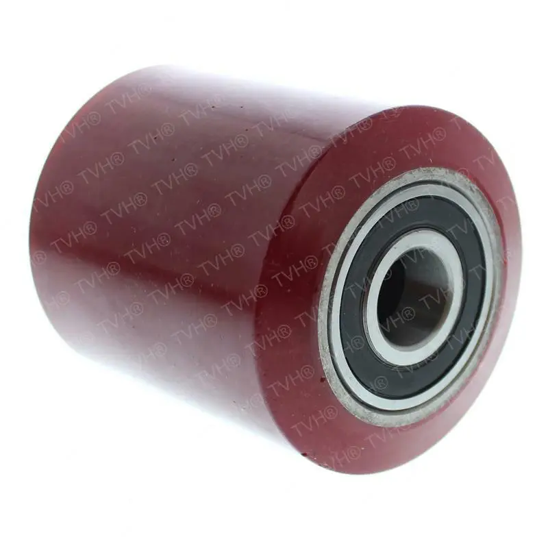 Pallet Jack Poly Load Wheel Roller Assembly 60181-A On Steel Hub with Bearings