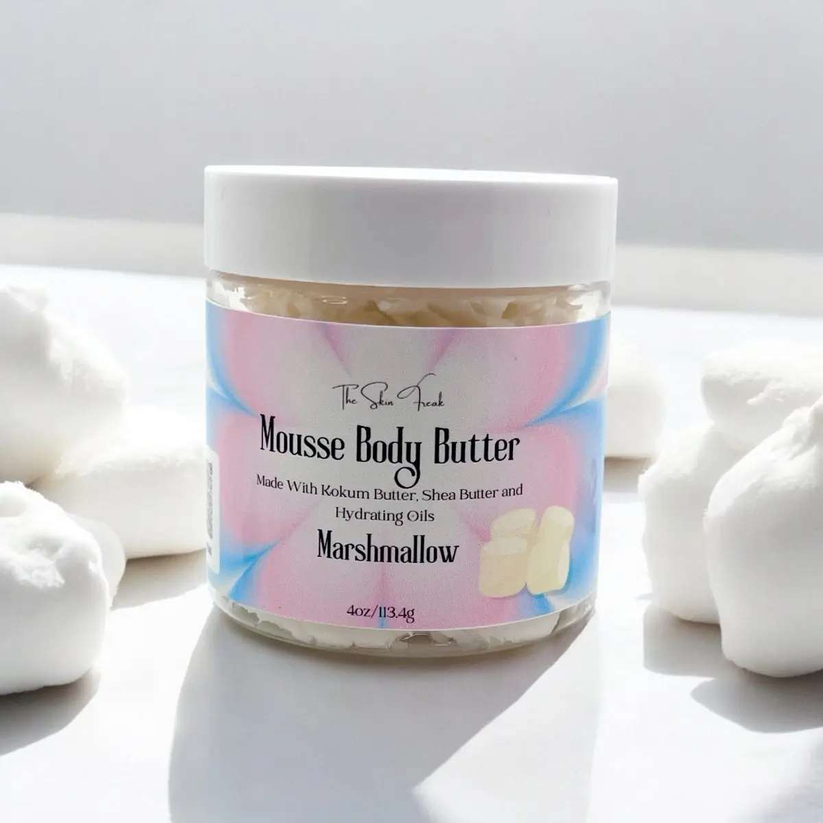 Marshmallow Mousse Body Butter - Moisturizing Cream for Soft Skin butter body Scent Brightening Smooth Soothing Gift Moisturizer Nourishing Niacinamide
