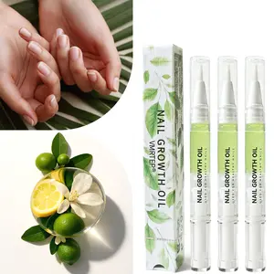 Nail Growth Oil Pen Set 3PCS Botanical Cuticle Oil for Stronger Healthier Shinier Nails Deep Repair Hydration Treatment for Brittle Nails Hangnails Dry Cuticles Lightweight Non-Greasy Formula Manicure Daily Care