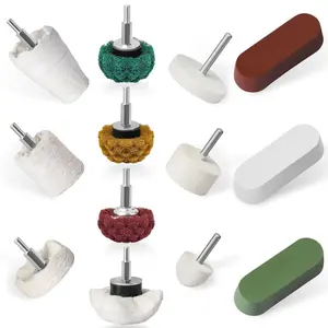 Polishing Wheel Kit 13 count Buffing Wheels Cotton Abrasive Polishing Kit for Rotary Tools, Buffing Pads for Drill for Metal,  Wheel Polishing Kit for Chrome  Plastic Ceramic Glass