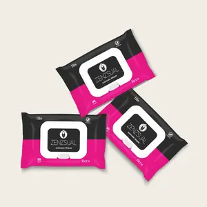 Zenzsual Intimate Cleansing Wipes 3 Pack Bundle for Personal Hygiene with Aloe Vera Chamomile & Cranberry All-Natural Care pH-Friendly Eco-Friendly Unisex Wipes