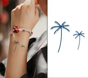 Palm Tree Tattoo | 2 Week Temporary Tattoo | Plant Based Vegan Tattoo | Boho Tattoo | Festival Tattoo | Spiritual Tattoo | California Tattoo | Matching Tattoo | Tree Tattoo