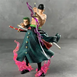 Roronoza Sora Handmade Anime Model, Dual-Headed Design Replaceable Features, Collectible Gift for Fans & Enthusiasts