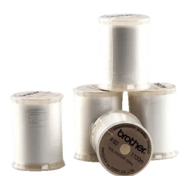Brother SAEBT White Embroidery Bobbin Thread