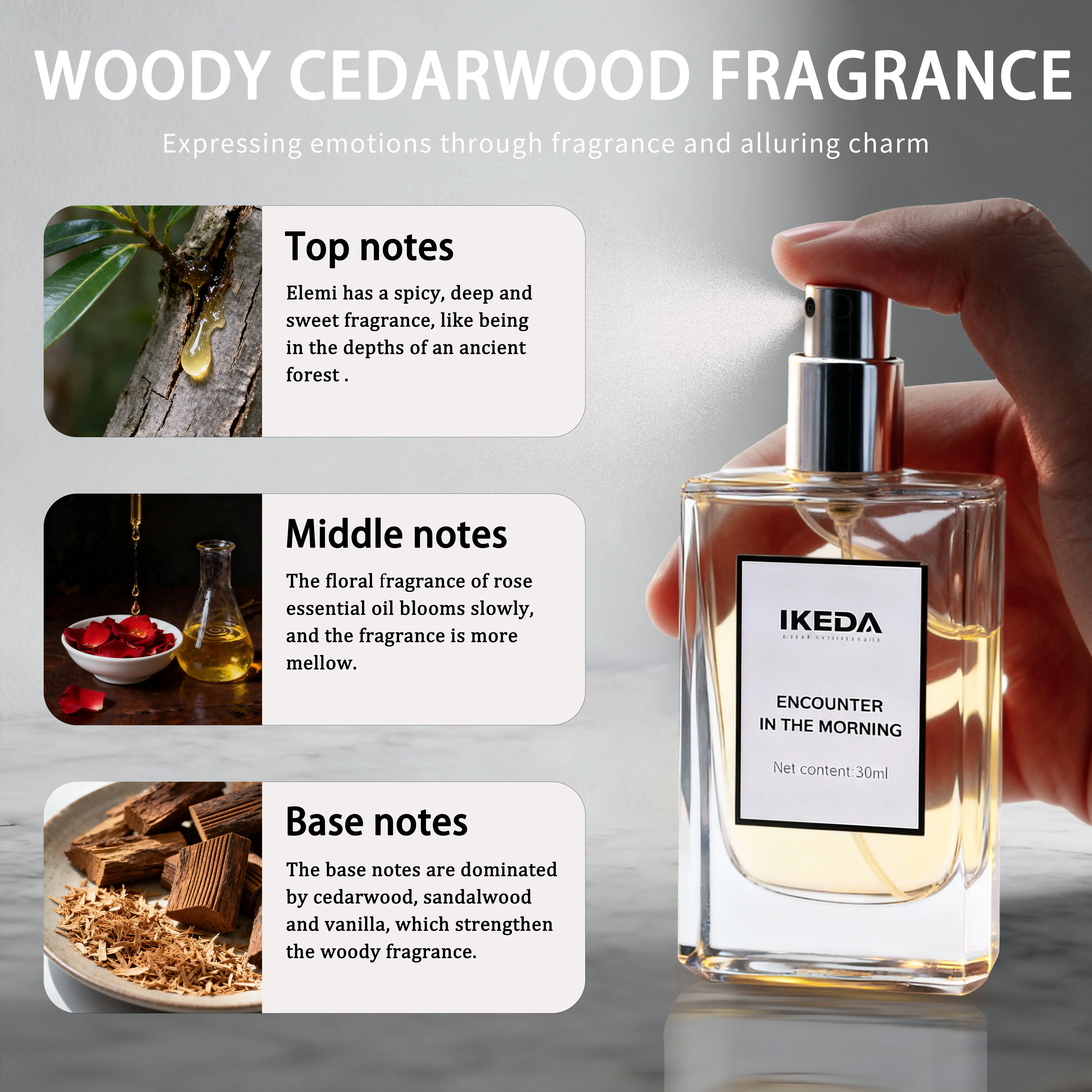 Ikeda Luxury Eau de Parfum 30ml Clean Vegan Essentials Oils Long