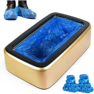 Shoe Cover Dispenser- Automatic Shoe Cover Dispenser with 200pcs Shoe Covers Disposable Shoe Cover Machine Booties for Portable Machine for Home Office Factory and Supermarket