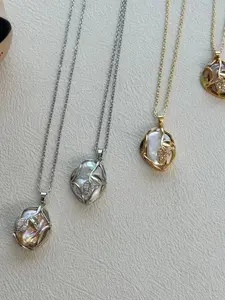 Freshwater Pearl Necklace, Multi-Color Options, Square Baroque Irregular Pearls, Perfect Gift, Elegant Jewelry for Women