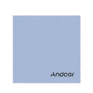 Andoer 10x10cm Microfiber Cleaning Cloth for Glasses Screen DSLR Camera Phone Tablet Computer Blue Delicate Texture Static Resistant High Absorbency Reusable