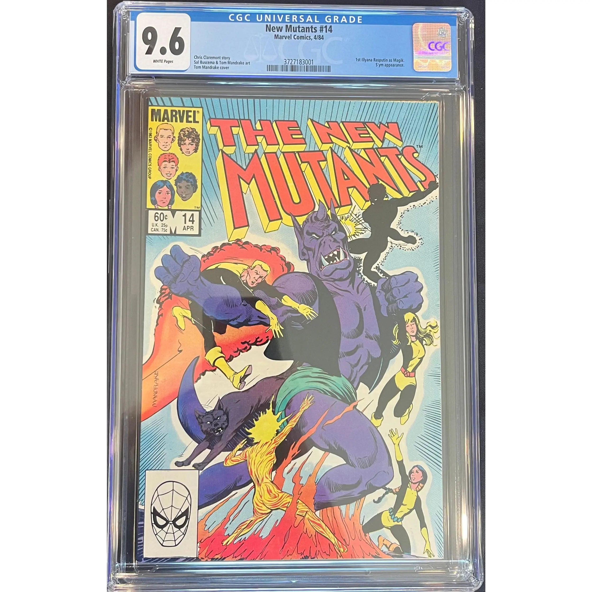 The New Mutants #14 Tom Mandrake Cover CGC 9.6