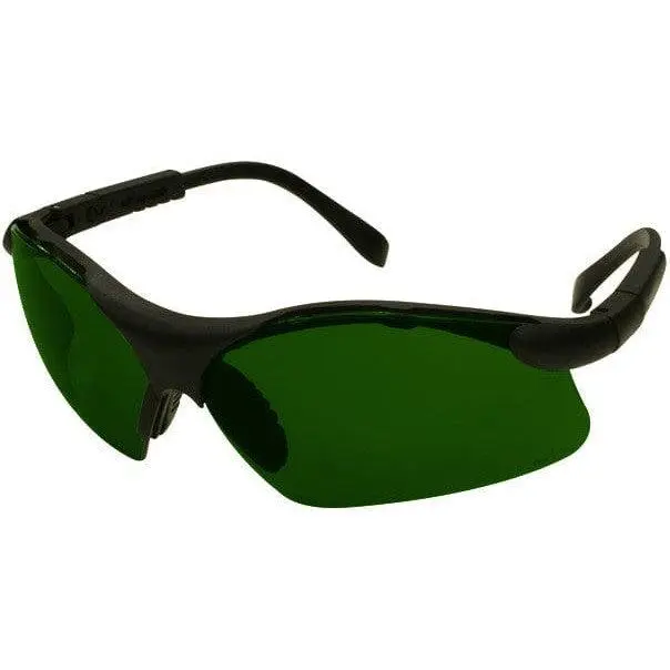Radians Revelation Safety Glasses, Black Frame, Shade 5 Lens, 5-Position Ratchet Temples, Sun Protection, 99% UVA/UVB Protection, ANSI Z87.1-2015 Certified, Fog Resistant Coating - Ideal for Brazing, Cutting, Proper Fit Solution, Safety Equipment, Z87 Saf