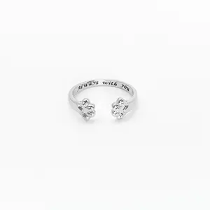 Paw Hug Ring, Adjustable Paw Print Memory Ring Never Gone Always Loved Forever In My Heart Durable Material Simple Design Ideal Gift for Pet Owners