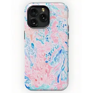 Blue And Pink  Water Design Film 2-In-1 Phone Case - Cover for iphone 17 pro max 16 Plus 15 14 13 12 11 Plus Fashion Trendy Anti-Stain Durable Lightweight Protection Shockproof Matte Texture Elegant Luxury Gift High-Quality New Product, New Year's Best Ch