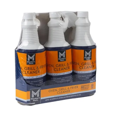 Member's Mark Commercial Oven, Grill and Fryer Cleaner Spray - 3-Pack 32 oz Bottles, Household Cleaning Supplies, Bottled Spray Oven Cleaners, Grill Grime Cutter, Residential Safe Tough Mess Solver