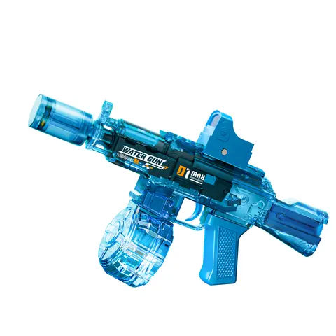 Automatic Electric Water Gun for Kids & Girls - 320cc High Capacity, 32 FT Long Range, Flame Spray Effect, Phthalate Free, Cool Lighting Glowing Muzzle, Powerful Pool/Sand Toy, Birthday Gift for Toys for Boys & Adults