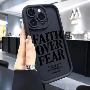 Soft Case for iPhone 16 15 14 Pro Max 13 12 11 XR XS Plus Shockproof Drop Protection Rugged Durable Writing style Silicone Cover