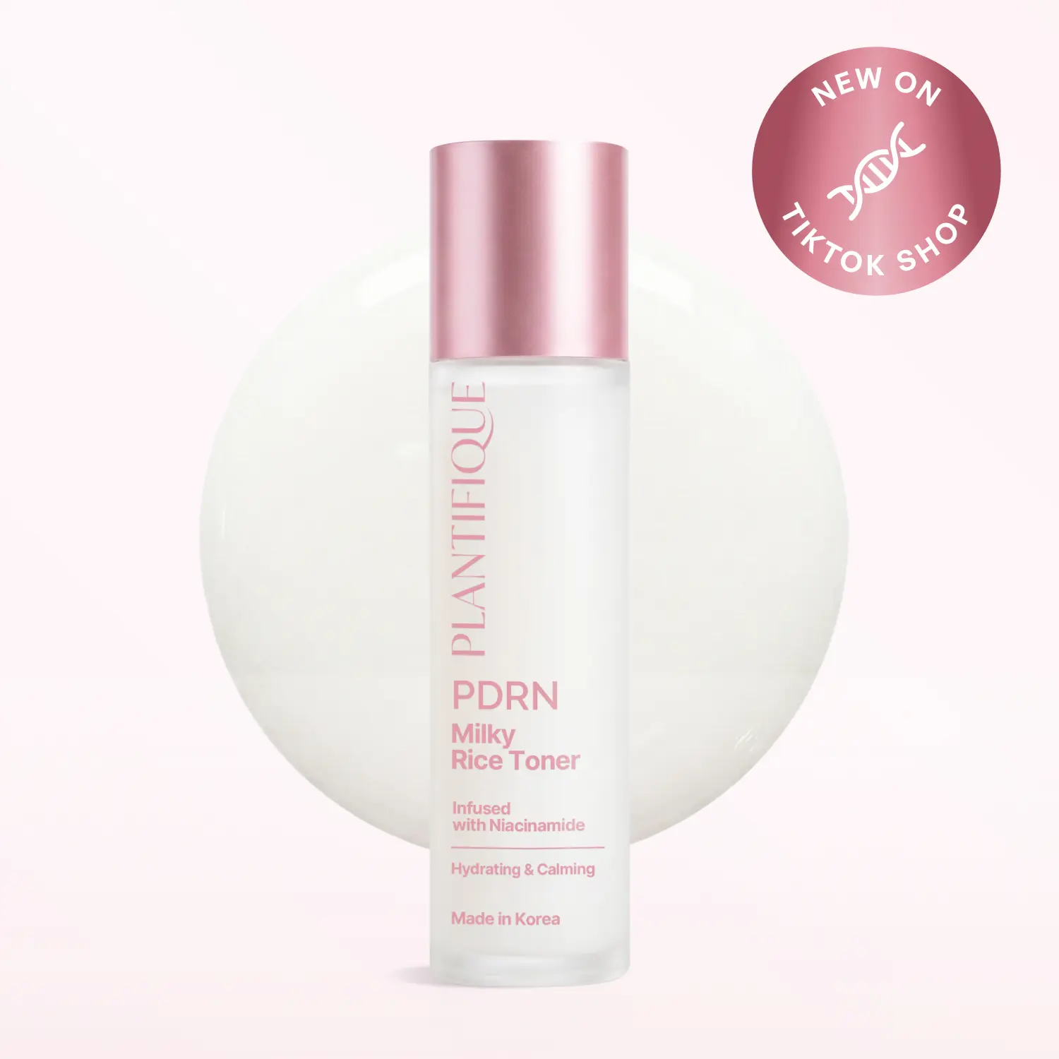 [PLANTIFIQUE Official Shop] Rice PDRN Milky Toner – Hydrating & Soothing Face Toner with Rice Extract, Niacinamide, Ceramides & Hyaluronic Acid, Skin Care