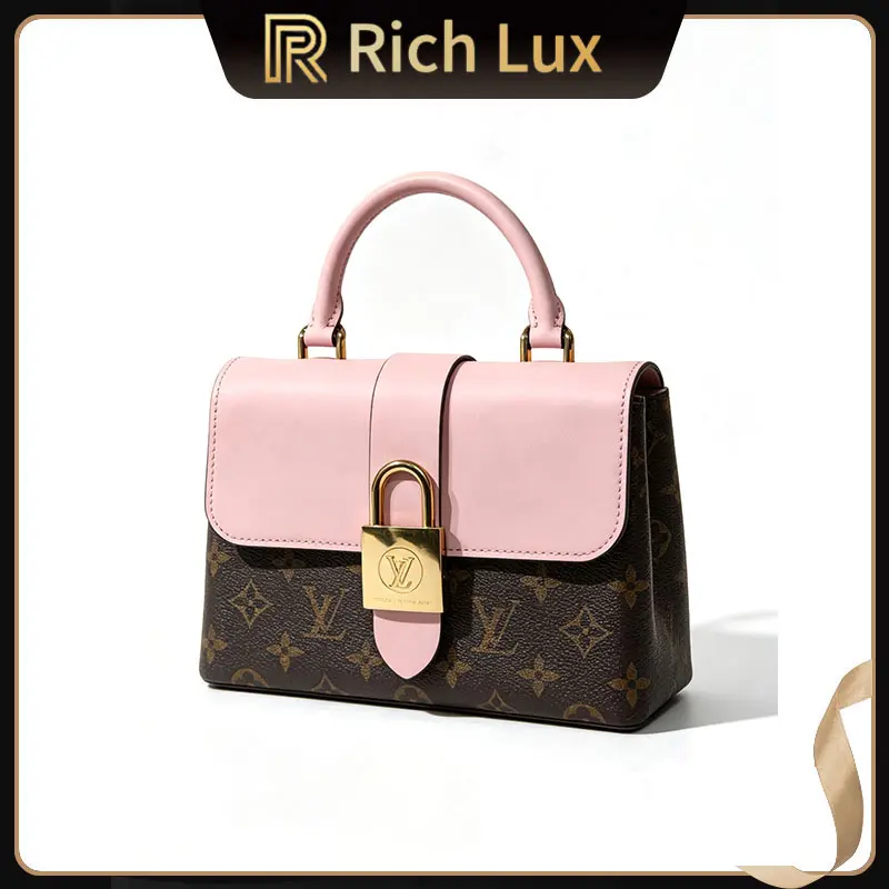 Pre-owned Louis Vuitton Locky BB Pink Lock Monogram Crossbody Handbag Authentic, Elegant, High End Trendy Crossbody Bag, Designer Purses, Authentic Bag, Elegant Bag