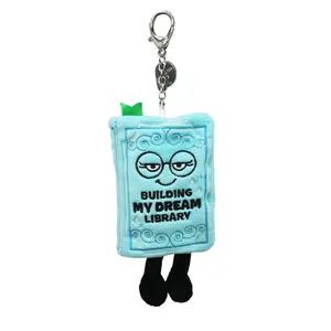 "Building My Dream Library" Book Plush Bag Charm