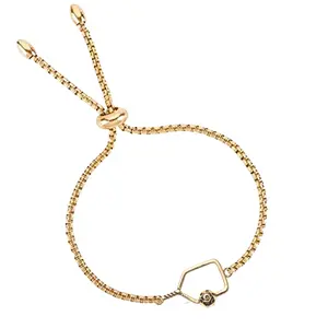 Gold Pickleball Paddle Adjustable Bracelet