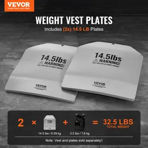 VEVOR Curved Weight Vest Plates for Strength Training Workout 2x14.5 LB Plates