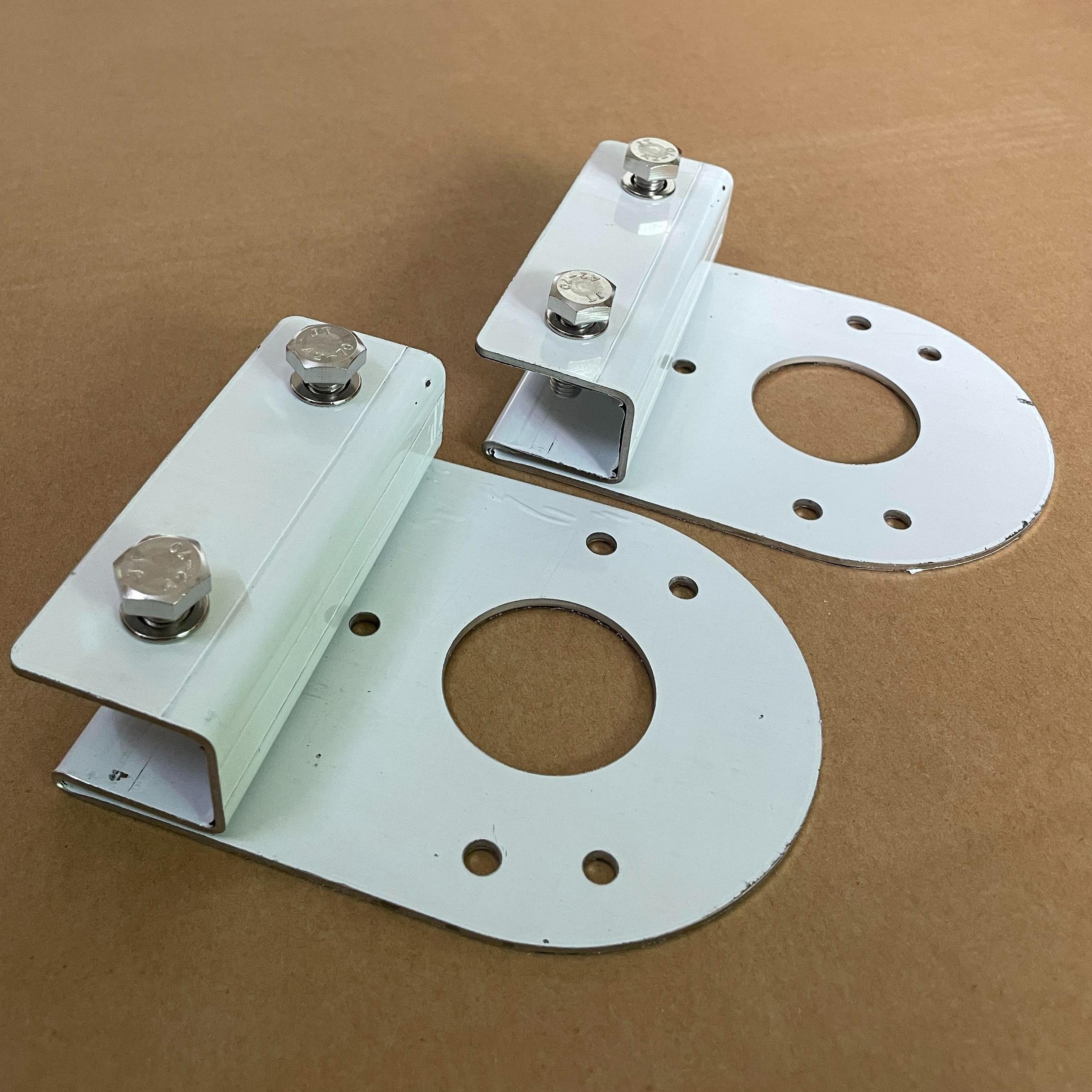 Straight Down Clamp-On Brackets for Watermelon Lights - 2Pcs Stainless Steel Under Glow Mounts, No Drilling for Semi-Trucks & Pickups