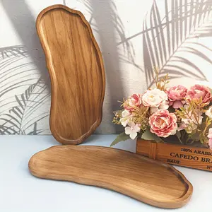 Irregular Tray for Home Decor, Desserts, Snacks, Fruits, Perfect for Holidays, Wooden Bathroom Counter Tray, Cosmetic Storage Box