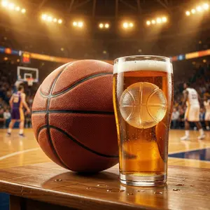 Silicone basketball ice hockey production mold -4-chamber large basketball shaped ice hockey tray, suitable for whiskey, cocktails, and iced coffee - the perfect gift for basketball fans - blue and light green