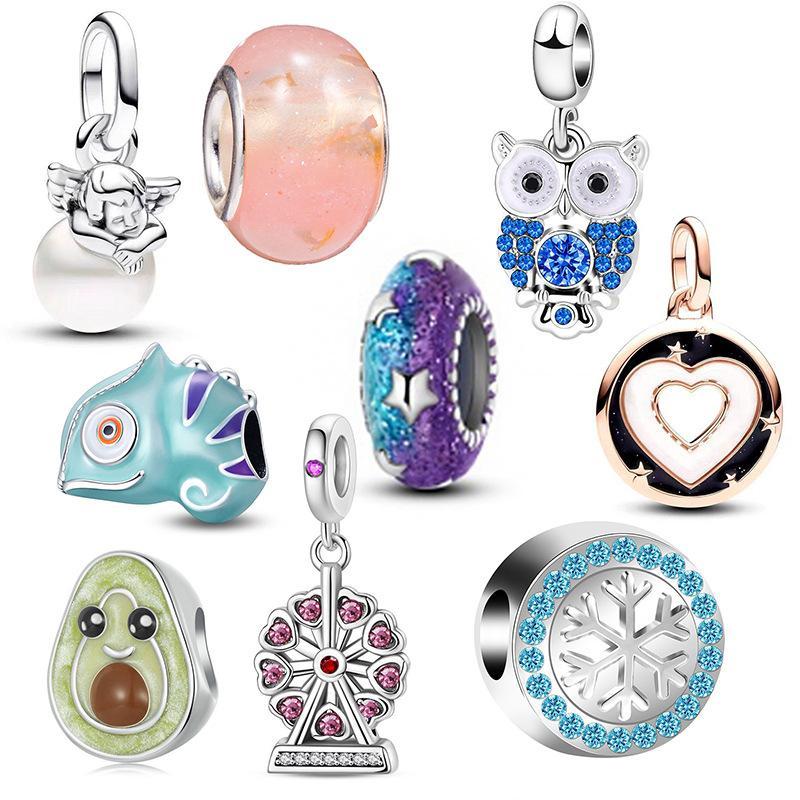 18/19pcs Silver or Gold Charms Pendants for Jewelry Making, with 3 Adjustable Bracelet Chains, Valentine's Day DIY Gift Kit for Mom, Sister, Friend