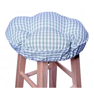 Mr. MJs Trading  Bar Stool Cushion, Toro Green Check