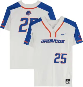 Boise State Broncos Team-Issued #25 White Jersey from the Softball Program - Size XL