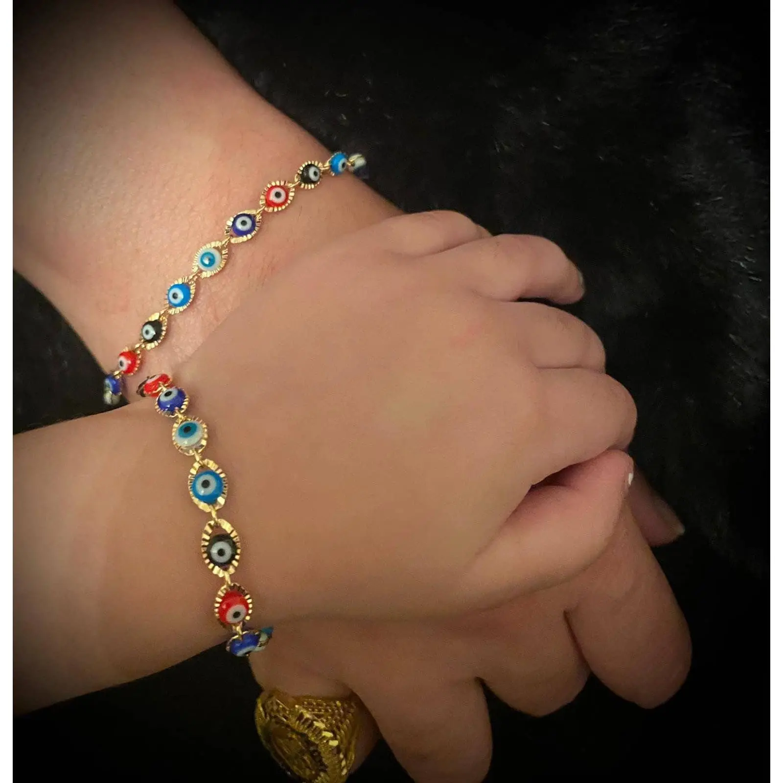 Mommy and Me Multi Color Evil Eye Braclets