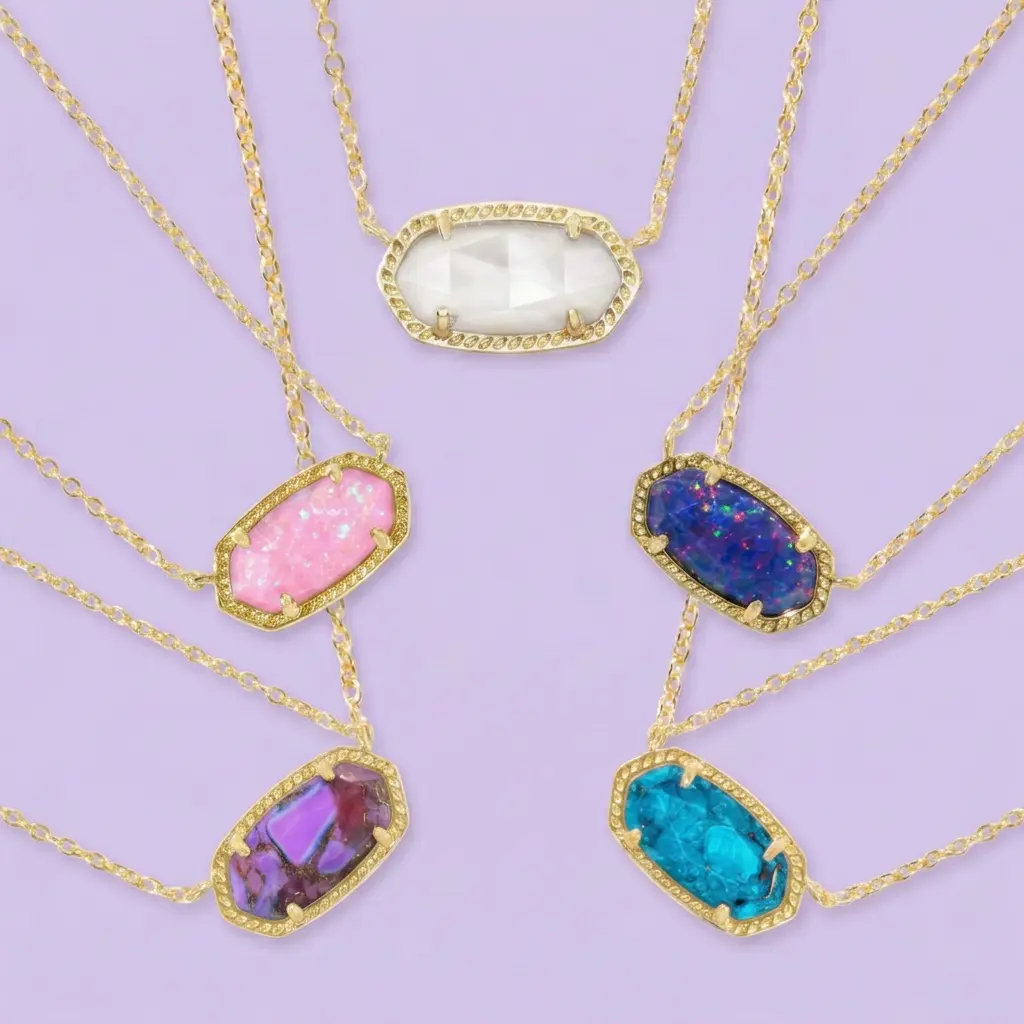 Kendra Scott 14k gold-plated Elisa pendant necklace for women features fine polished craftsmanship, fits daily wear and gifting, adds timeless understated elegant flair to everyday outfits