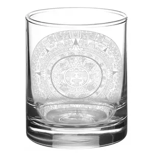 AZTEC CALENDAR Whiskey Glass