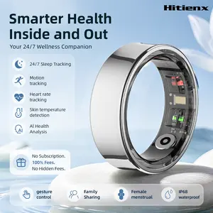 HR03 Smart Ring – Wellness Tracker with Heart Rate, Temperature Check, Sleep, Stress & Cycle Reminder Insights | Auto Activity Detection | Fitness Ring for Men & Women | No Subscription | Android & iOS Compatible #Summervibes