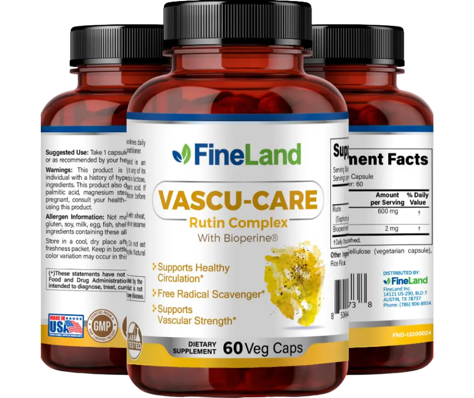 FineLand VASCU-CARE Supports Healthy Circulation, Free Radical Scavenger, Supports Vascular Strength digestive system support Healthcare Capsule