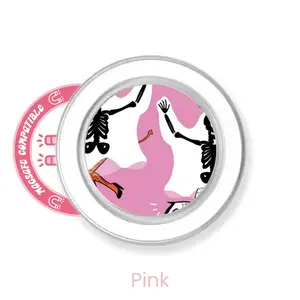 abbyrose Spooky Cha Cha Phone Grip with magnet Clear Pink