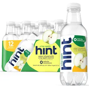 Hint Water Crisp Apple, Pure Water Infused with Crisp Apple, Zero Sugar, Zero Calories, Zero Sweeteners, Zero Preservatives, Zero Artificial Flavors, 16 Fl Oz (Pack of 12)